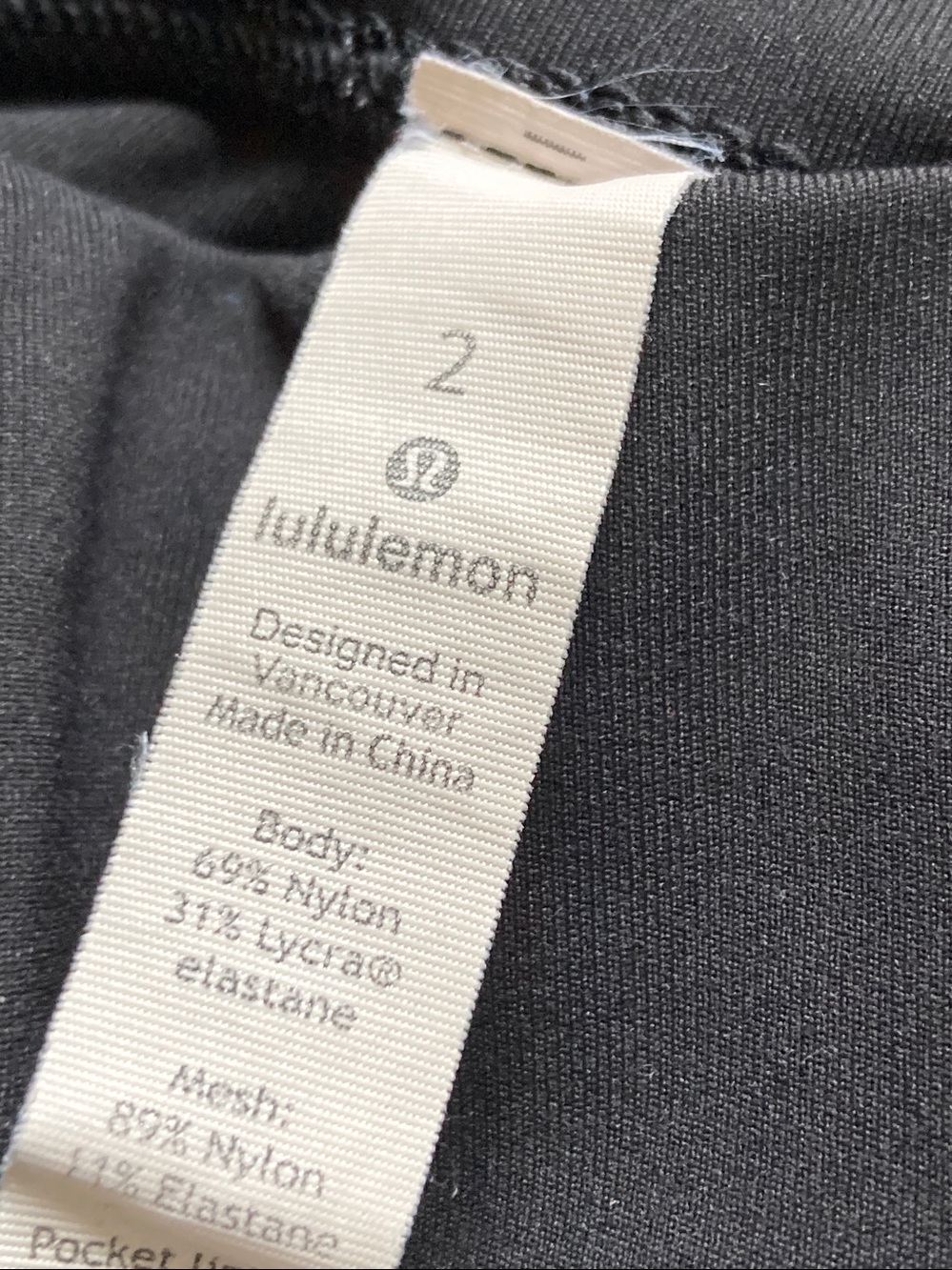 Lululemon Train Times Black Leggings 7/8 Sheer details sz 2 - Picture 8 of 11